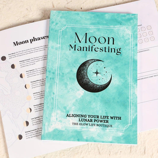 A5 Moon Manifesting Journal - Wicca Notebook Tarot Card Spreads, Full Moon Ritual, Planner Diary-MoonChildWorld