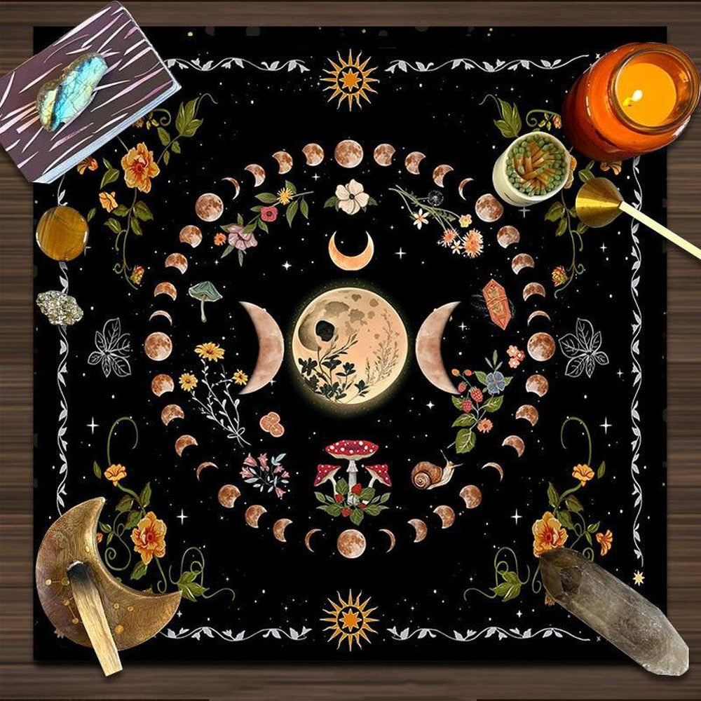 Moon Phases Wicca Altar Tablecloth-MoonChildWorld