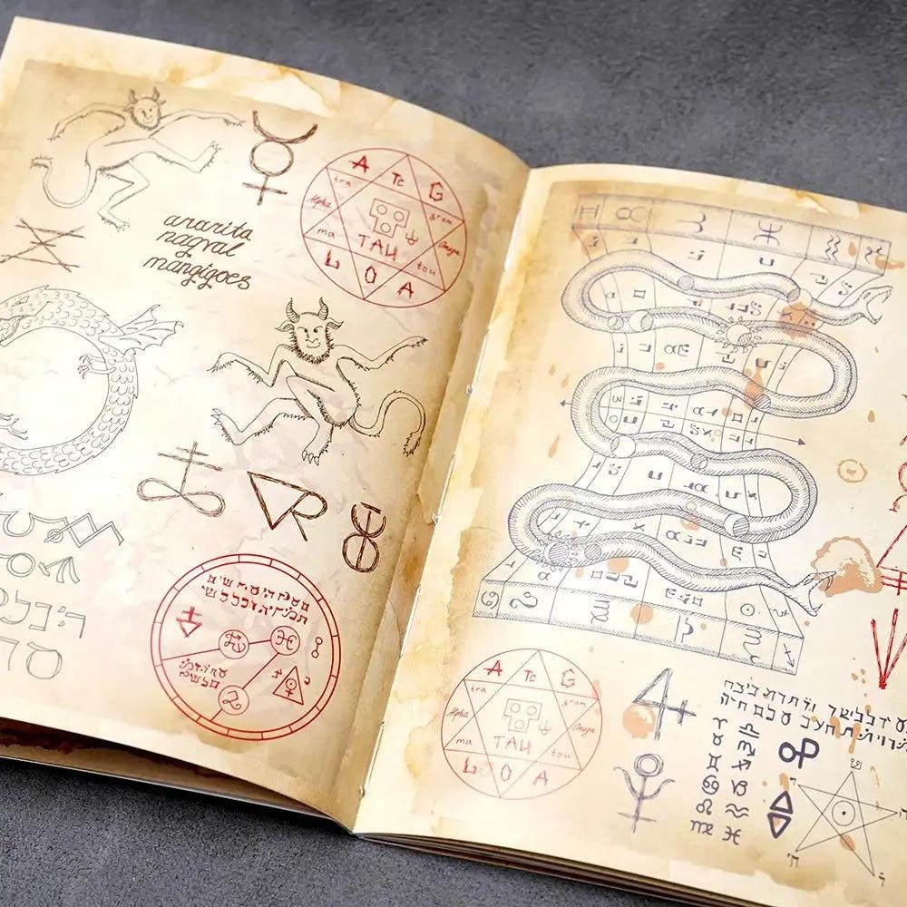 Alchemy Journal Devils Bible Grimoire Astrology Guide Learn About Natal Charts Zodiac Signs and Planets Astrology-MoonChildWorld
