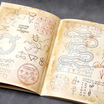 Alchemy Journal Devils Bible Grimoire Astrology Guide Learn About Natal Charts Zodiac Signs and Planets Astrology-MoonChildWorld