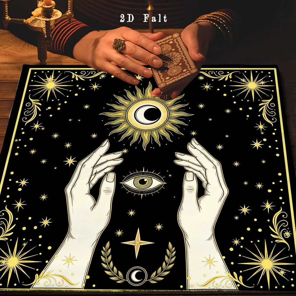 All-Seeing Eye Sun Moon Altar Cloth for Witchcraft-MoonChildWorld