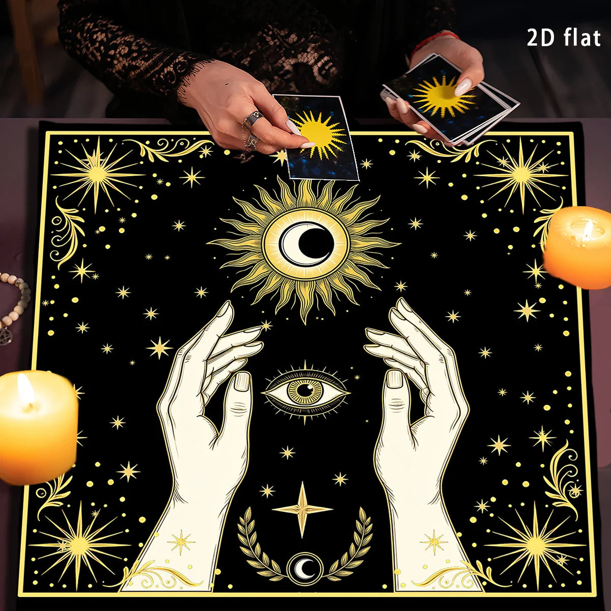 All-Seeing Eye Sun Moon Altar Cloth for Witchcraft-MoonChildWorld