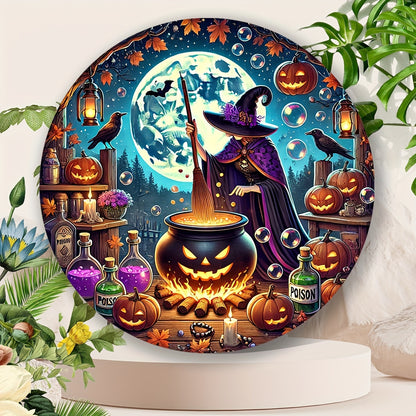 Wiccan & Pagan Metal Sign Witchy Welcome Decor for Yule & Halloween-MoonChildWorld