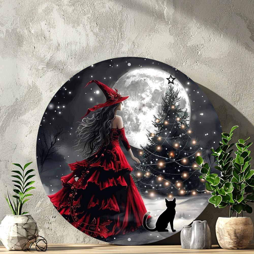 Wiccan & Pagan Metal Sign Witchy Welcome Decor for Yule & Halloween-MoonChildWorld