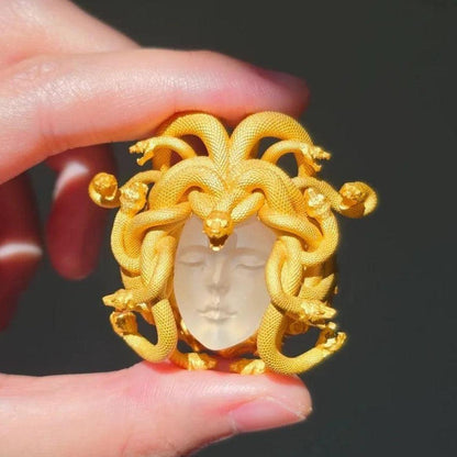 Ancient Greek Medusa Queen Ring Greek Mythology Jewelry-MoonChildWorld