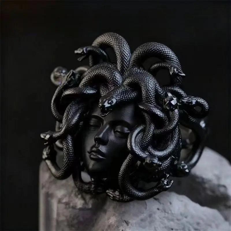 Ancient Greek Medusa Queen Ring Greek Mythology Jewelry-MoonChildWorld