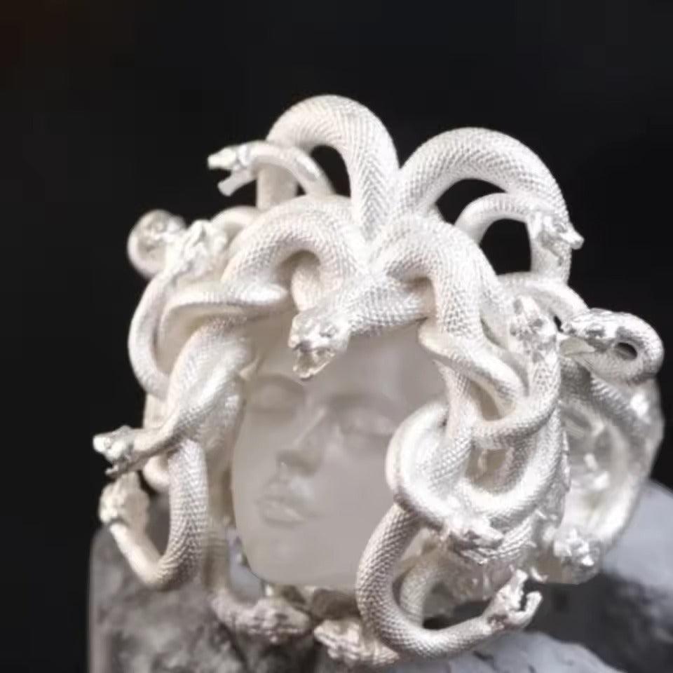 Ancient Greek Medusa Queen Ring Greek Mythology Jewelry-MoonChildWorld