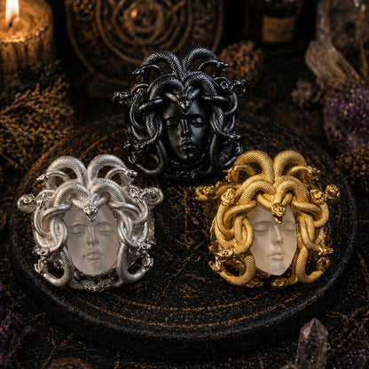 Ancient Greek Medusa Queen Ring Greek Mythology Jewelry-MoonChildWorld