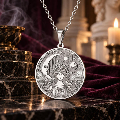 Aphrodite Goddess Coin Pendant Necklace — ritual scene detail 3