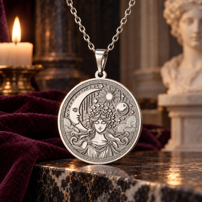Aphrodite Goddess Coin Pendant Necklace — ritual scene detail 6