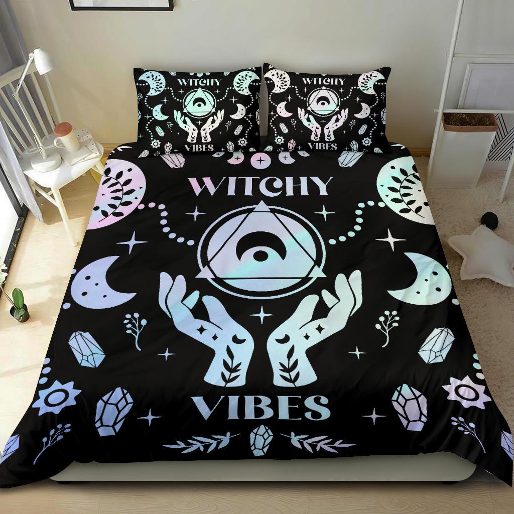 Crystal moon Witchy Bedding Set-MoonChildWorld