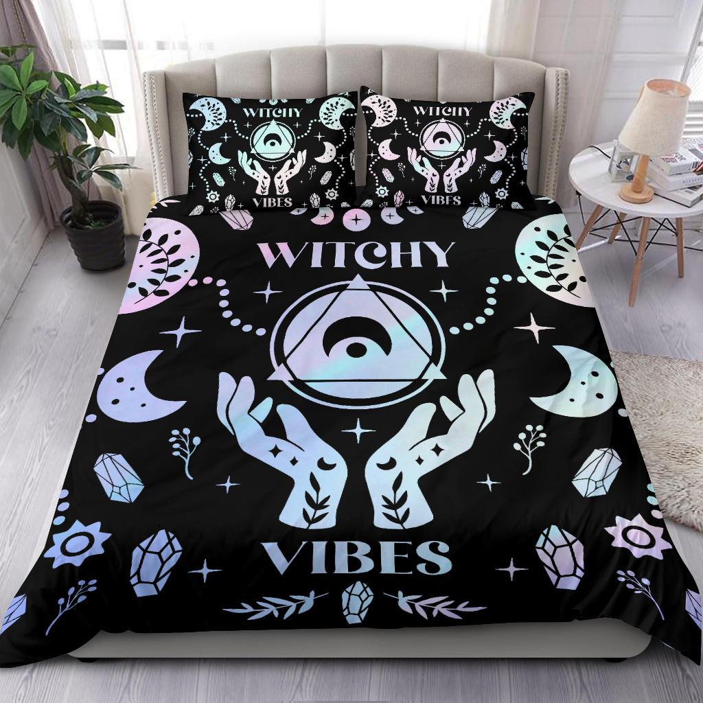 Crystal moon Witchy Bedding Set-MoonChildWorld