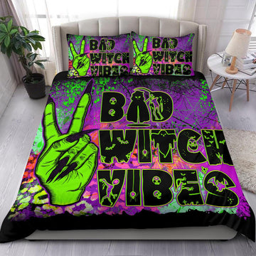 Bad Witch Vibes Halloween Bedding Set-MoonChildWorld