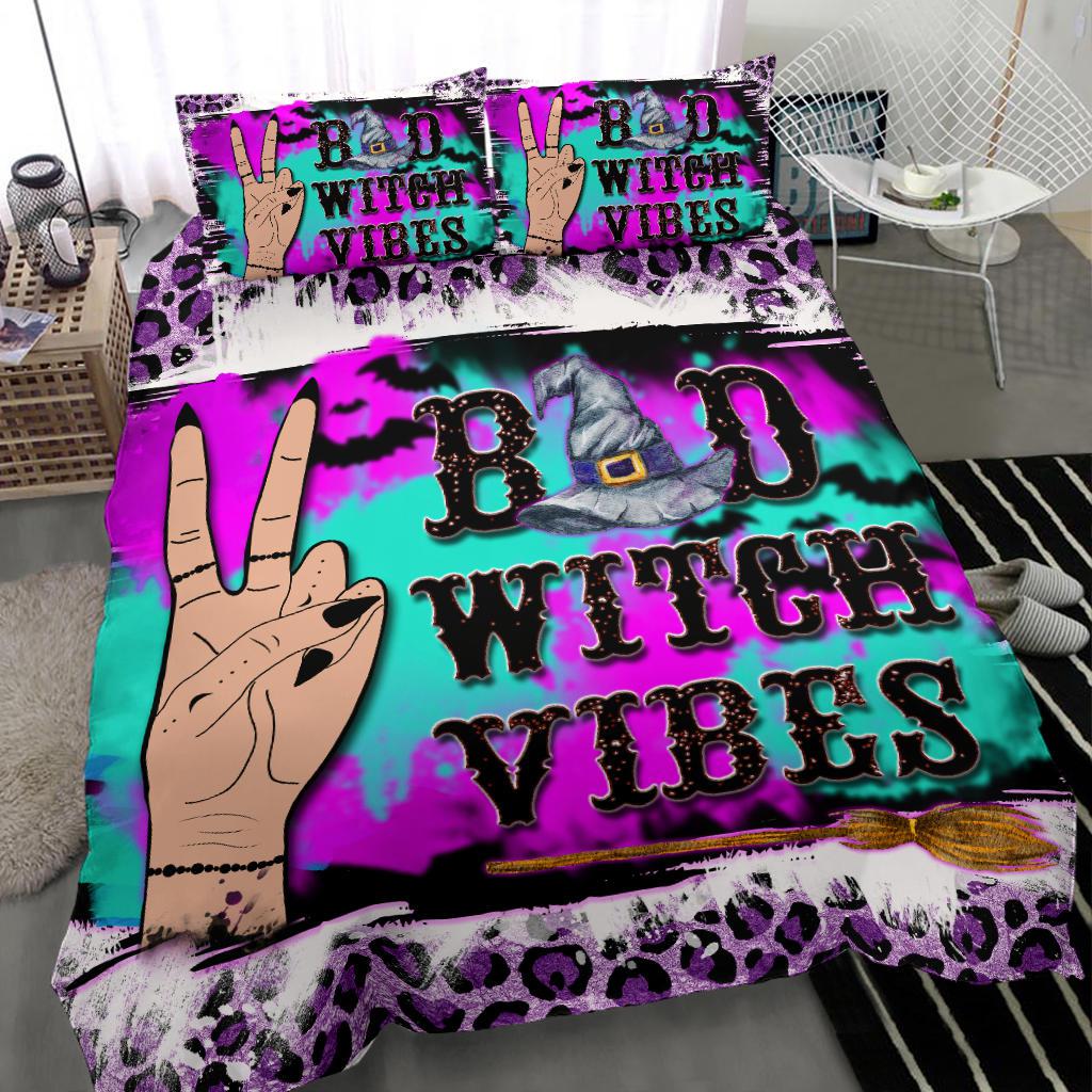 Bad Witch Vibes Gothic Bedding Set-MoonChildWorld