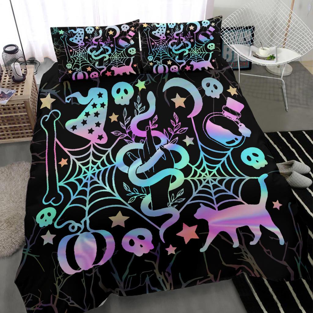 Witchy things gothic bedding set-MoonChildWorld