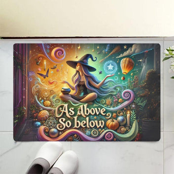 As Above So Below Witch Doormat Wicca Doormat for Pagan Decor-MoonChildWorld