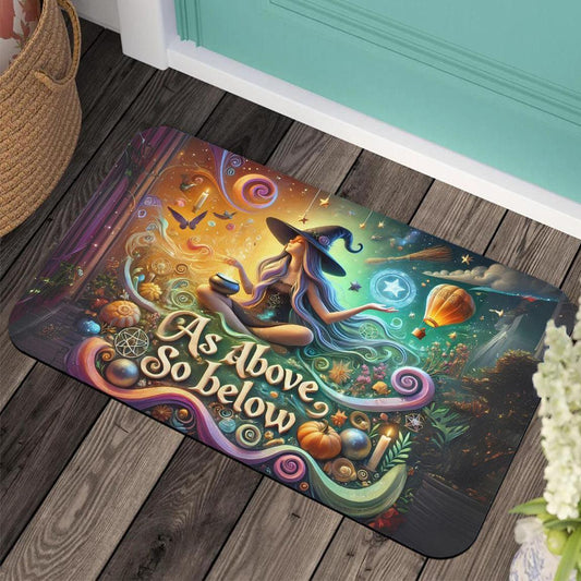 As Above So Below Witch Doormat Wicca Doormat for Pagan Decor-MoonChildWorld