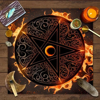 Astrology Altar Cloth 12 Zodiac Tarot Cloth for Reading Divination Witch Ritual Decor-MoonChildWorld