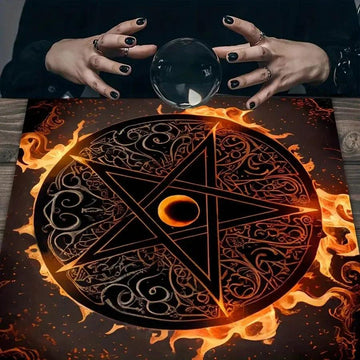 Astrology Altar Cloth 12 Zodiac Tarot Cloth for Reading Divination Witch Ritual Decor-MoonChildWorld