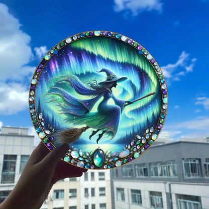Aurora Witch Acrylic Sign Witch Window Decor Gorgeous Witch Suncatcher-MoonChildWorld