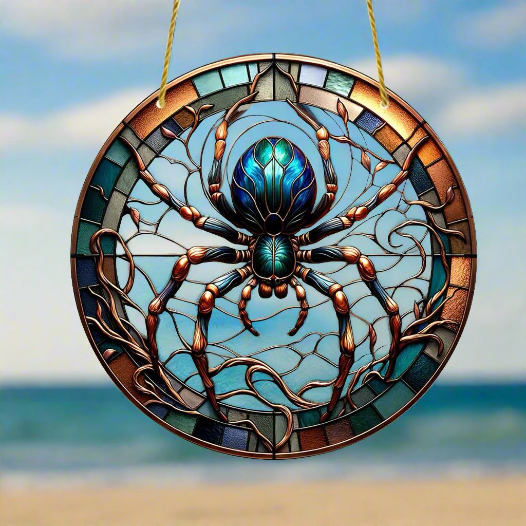 Halloween Spider Suncatcher Gothic Spider Window Hanging-MoonChildWorld