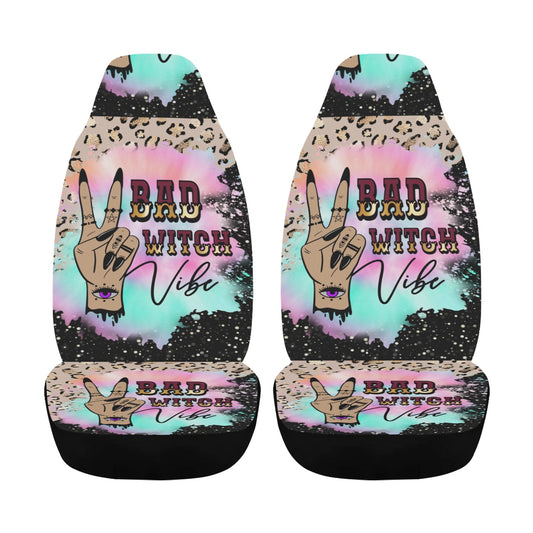 Bad Witch Vibes Halloween Car Seat Cover-MoonChildWorld