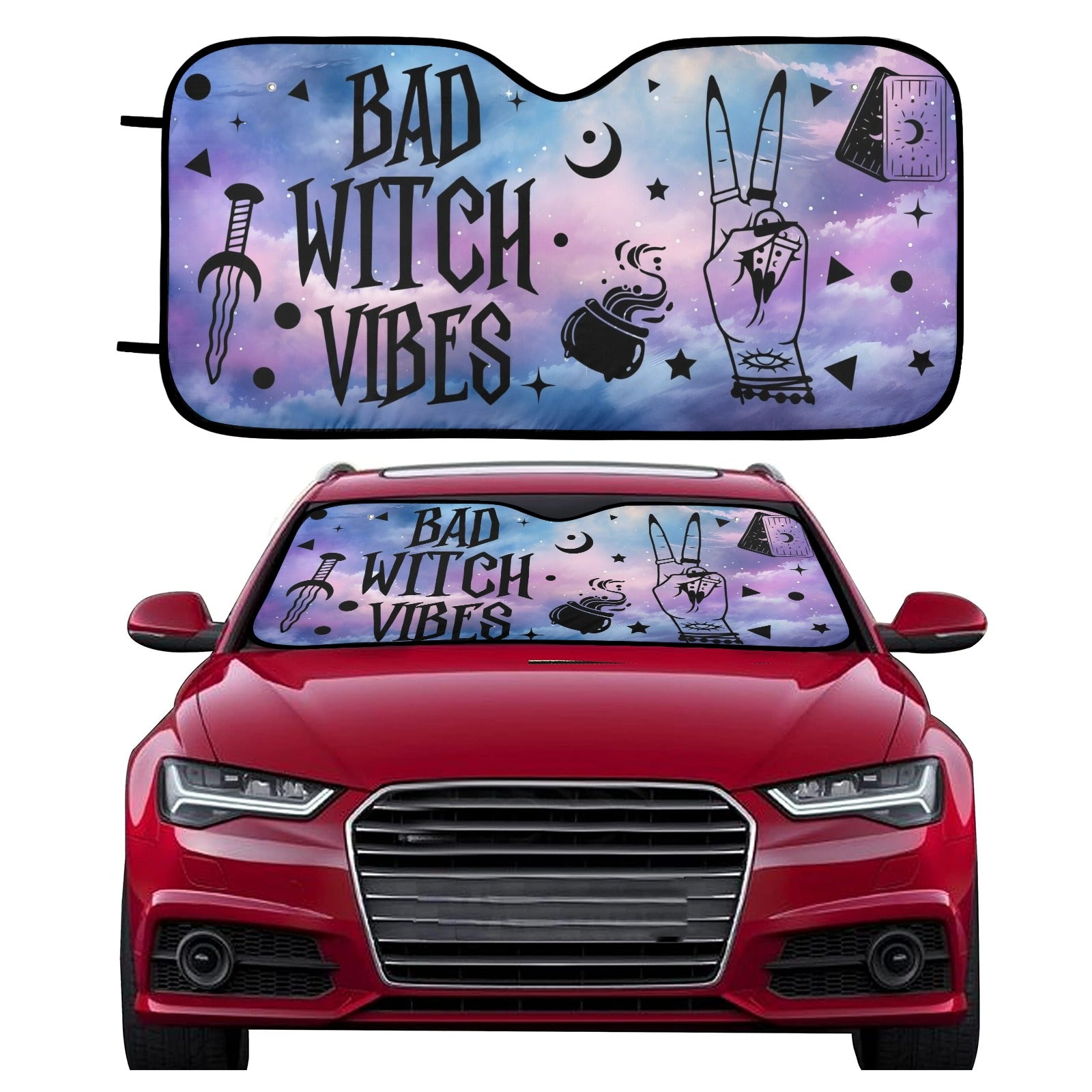 Bad witch vibes Car Sun Shade-MoonChildWorld