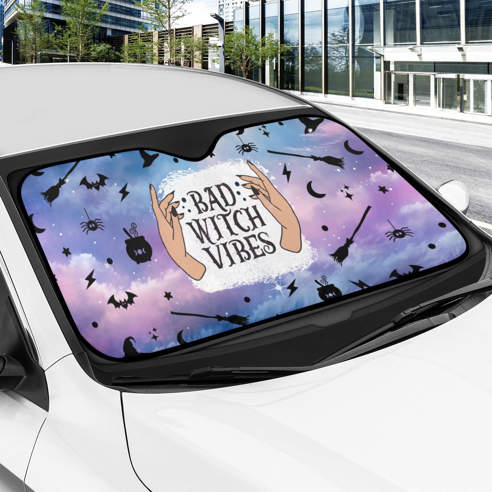 Bad witch vibes Car Sun Shade-MoonChildWorld