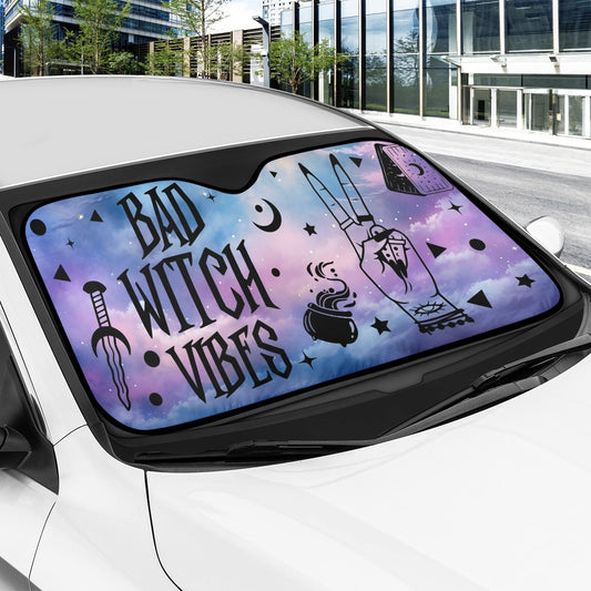 Bad witch vibes Car Sun Shade-MoonChildWorld
