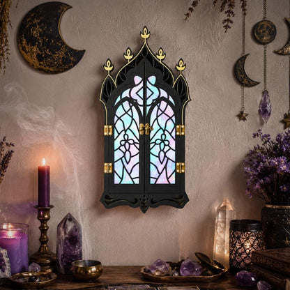 Baroque Church Crystal Display Shelf – Gothic Wall Shelf for Stones & Trinkets-MoonChildWorld