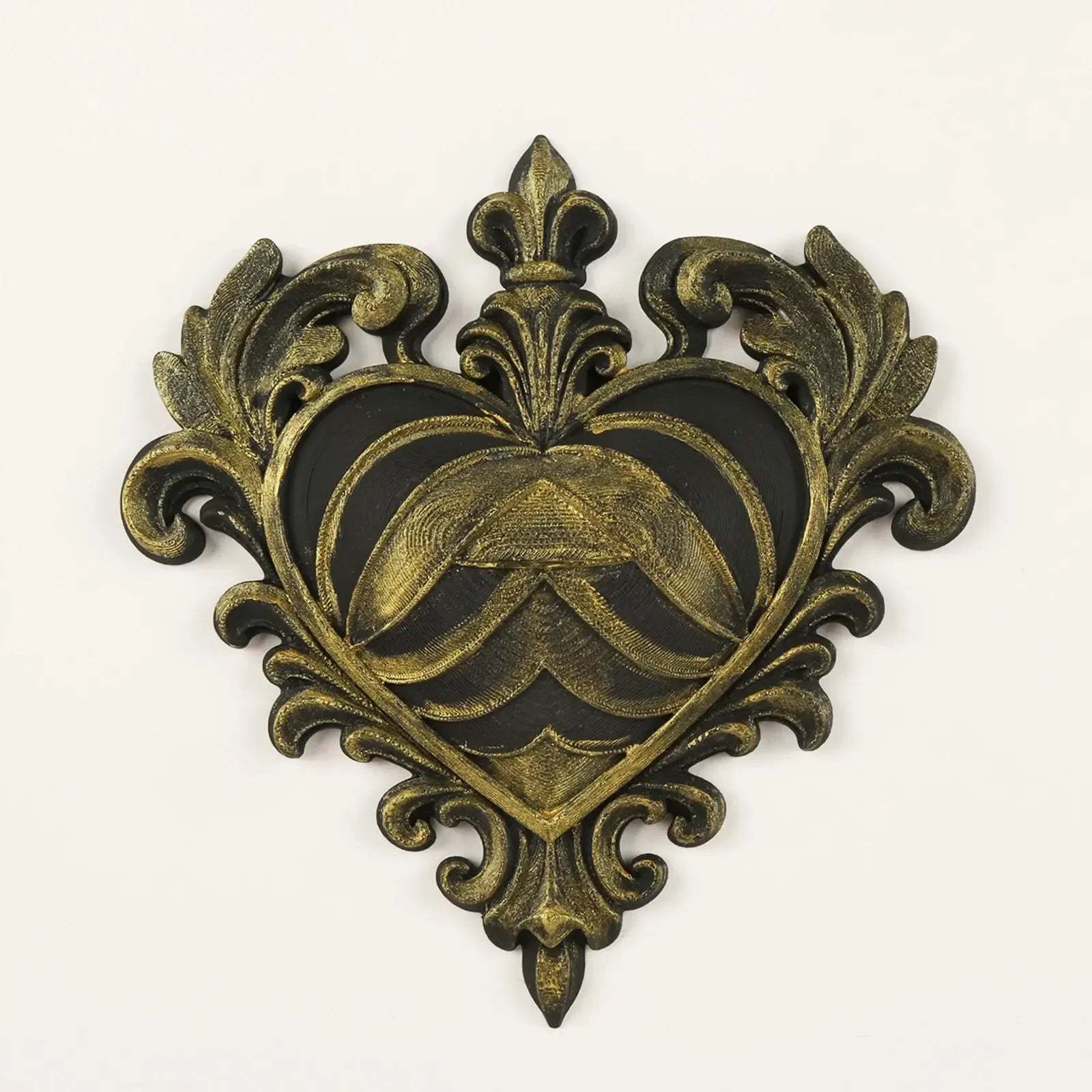 Baroque Heart Scroll Wall Plaque Gothic Resin Wall Hanging Decor-MoonChildWorld
