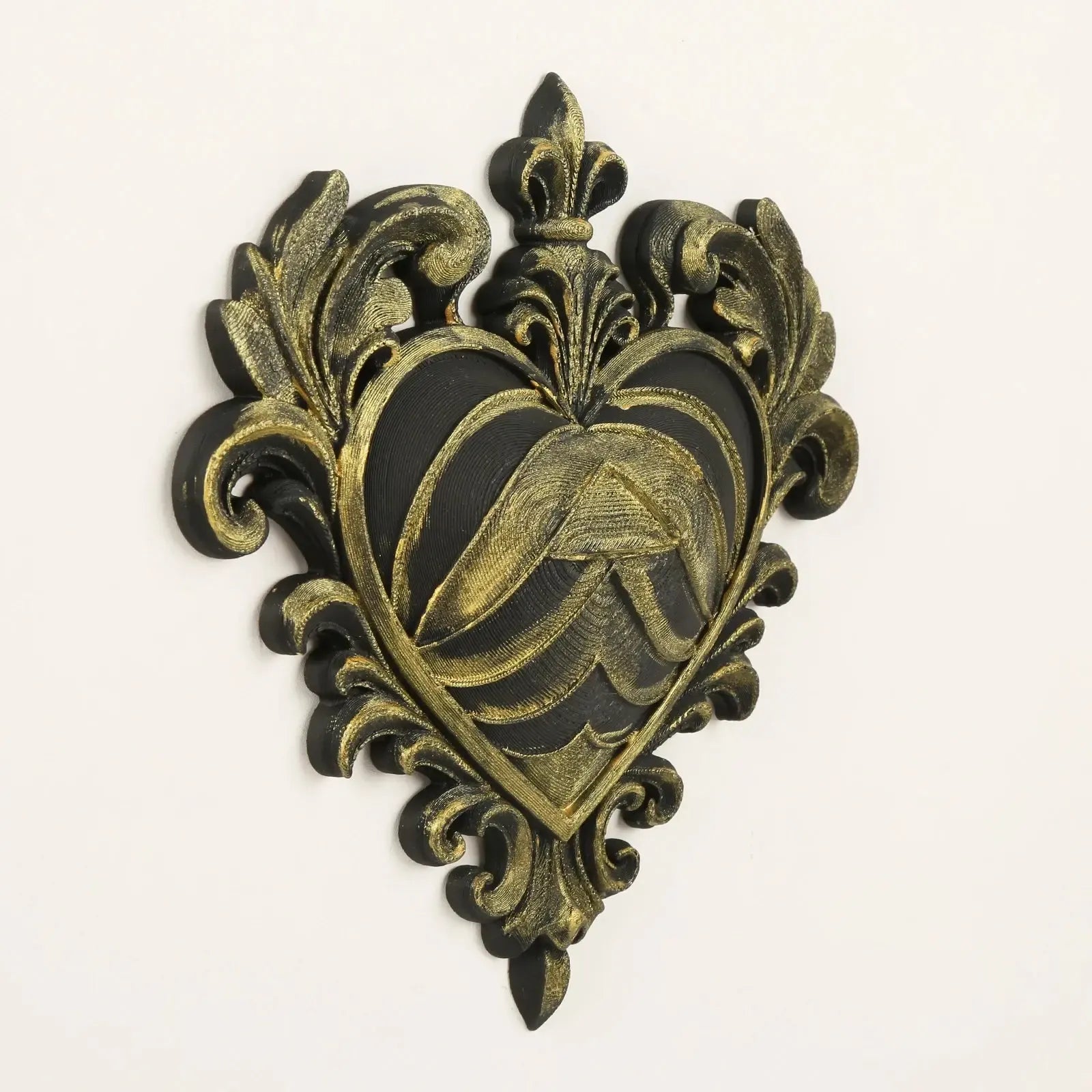 Baroque Heart Scroll Wall Plaque Gothic Resin Wall Hanging Decor-MoonChildWorld