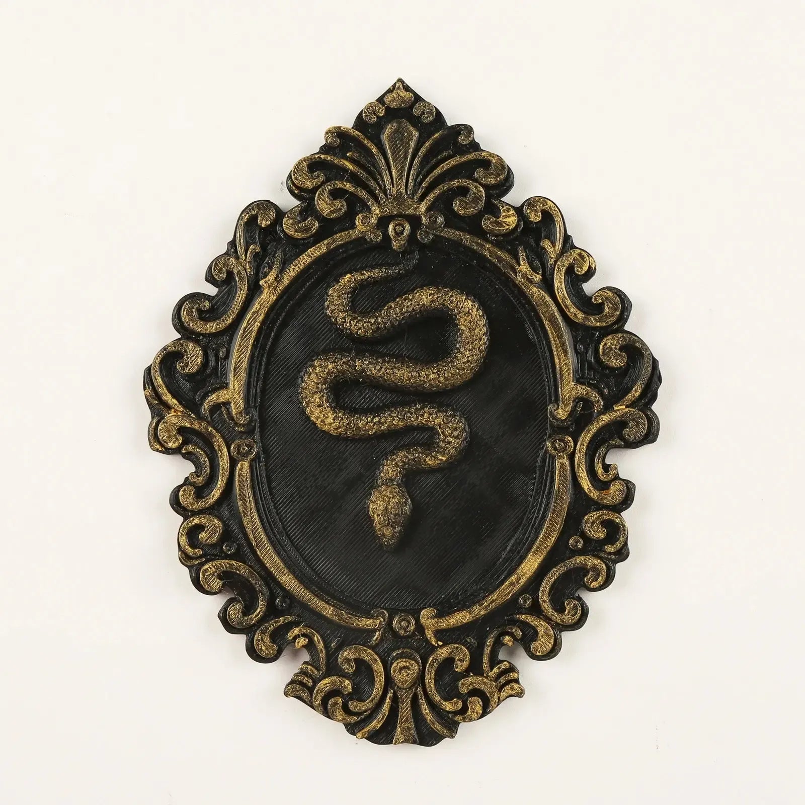 Baroque Snake Relief Wall Plaque Gothic Resin Wall Hanging Decor-MoonChildWorld