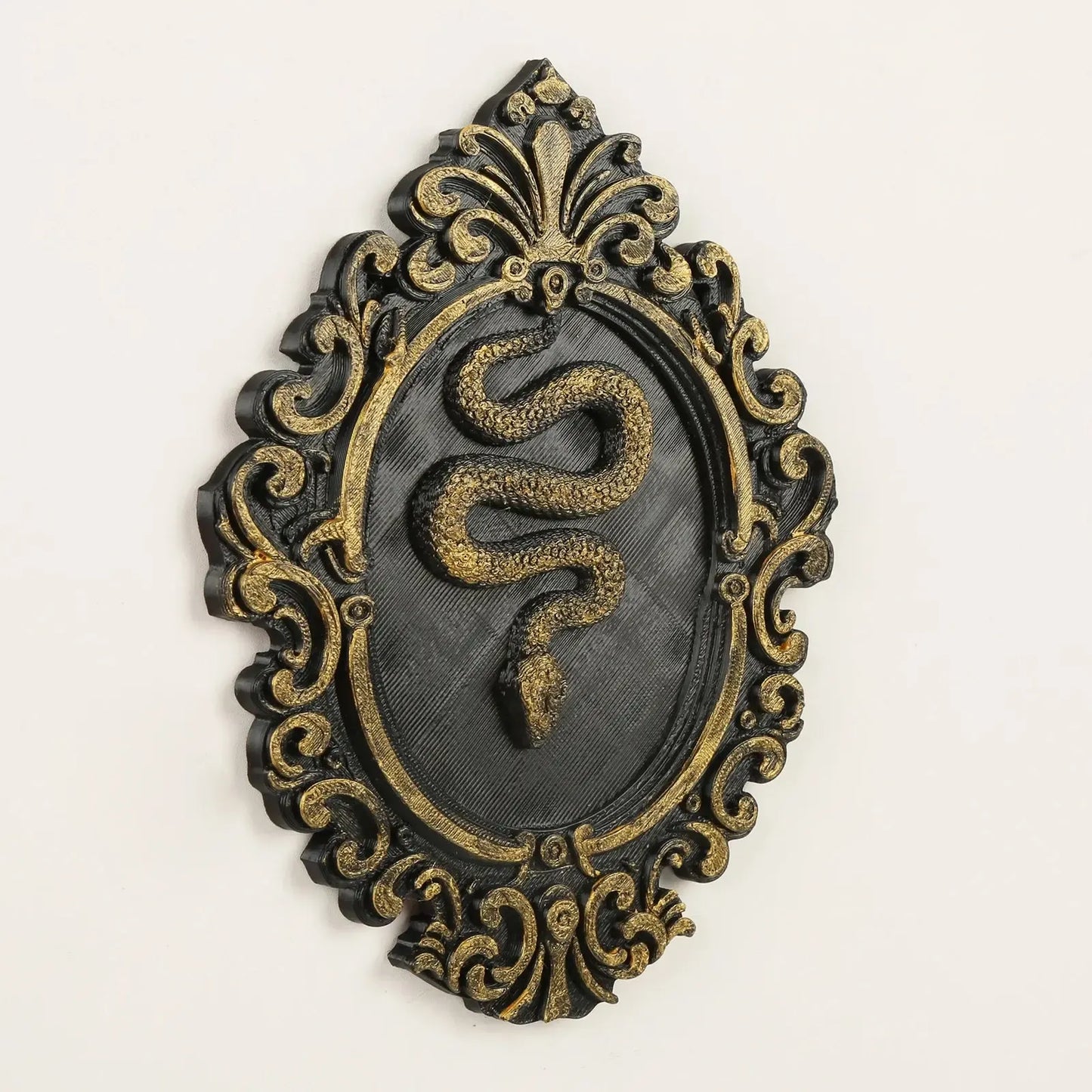 Baroque Snake Relief Wall Plaque Gothic Resin Wall Hanging Decor-MoonChildWorld