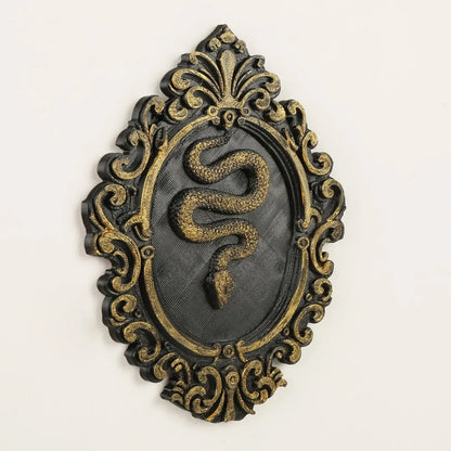 Baroque Snake Relief Wall Plaque Gothic Resin Wall Hanging Decor-MoonChildWorld
