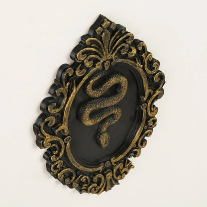 Baroque Snake Relief Wall Plaque Gothic Resin Wall Hanging Decor-MoonChildWorld