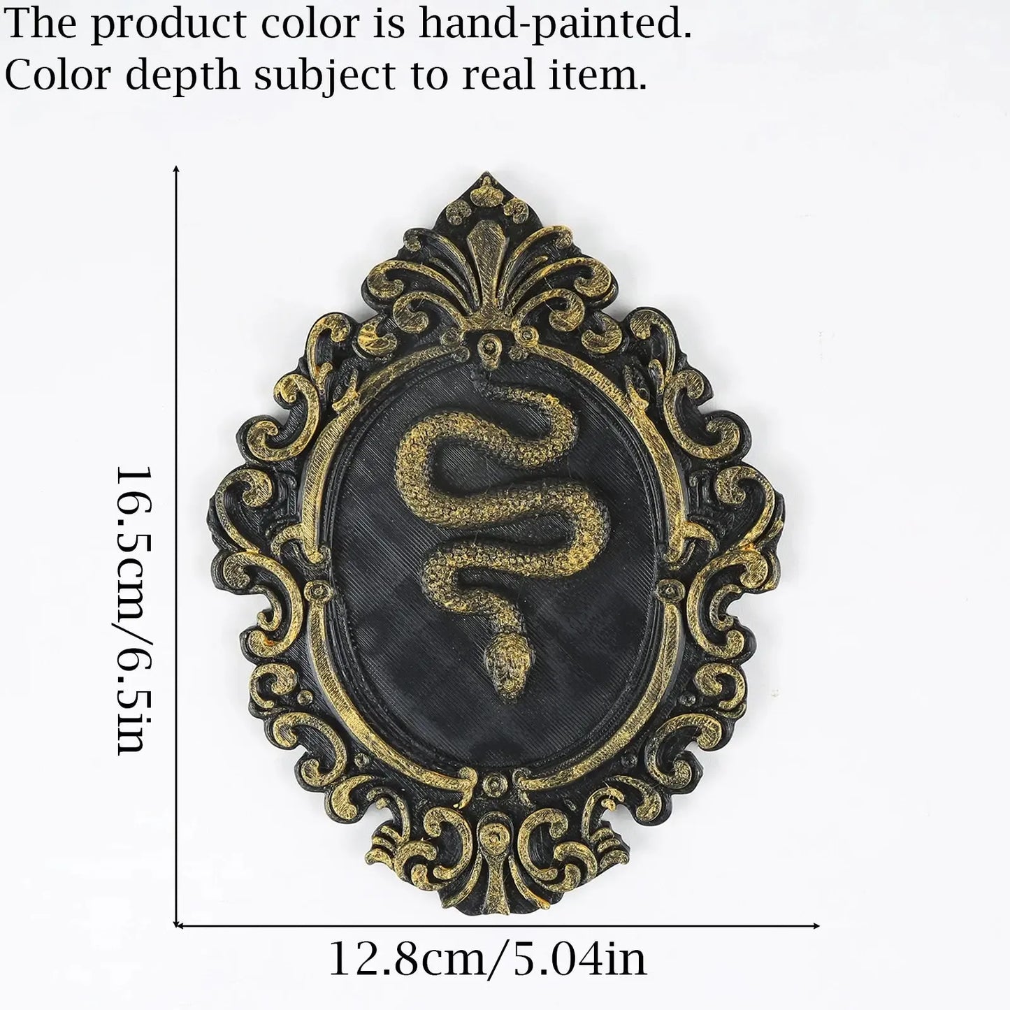 Baroque Snake Relief Wall Plaque Gothic Resin Wall Hanging Decor-MoonChildWorld