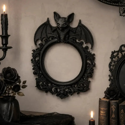 Bat Carved Resin Photo Frame Gothic Wall Hanging Picture Frame-MoonChildWorld
