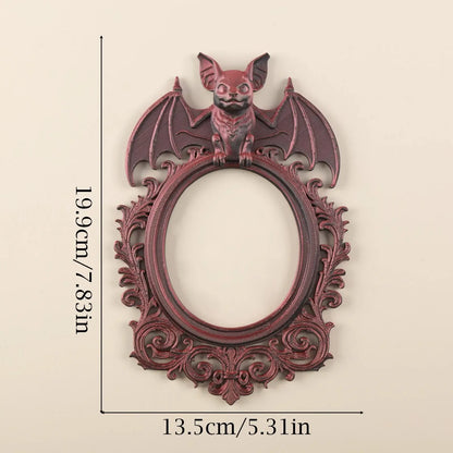 Bat Carved Resin Photo Frame Gothic Wall Hanging Picture Frame-MoonChildWorld