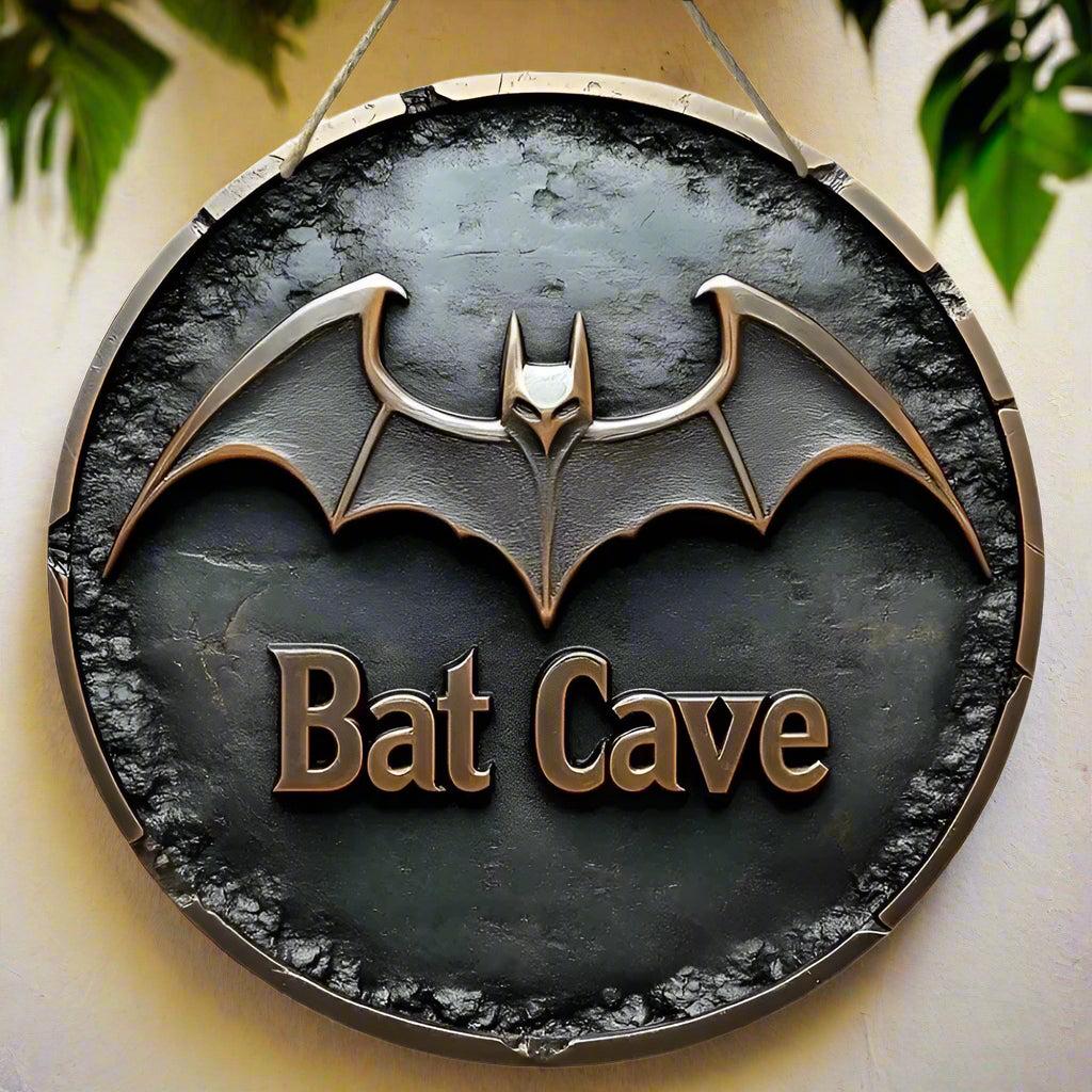 Bat Cave Gothic Wooden Sign Witchy Hanging Sign for Halloween-MoonChildWorld