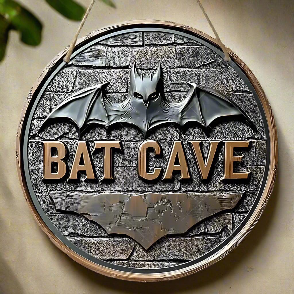 Bat Cave Gothic Wooden Sign Witchy Hanging Sign for Halloween-MoonChildWorld