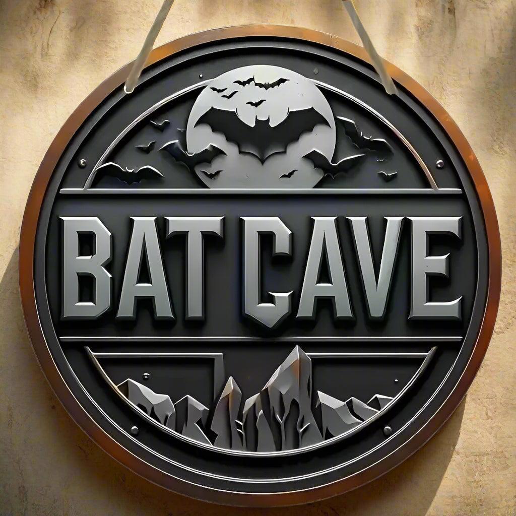 Bat Cave Gothic Wooden Sign Witchy Hanging Sign for Halloween-MoonChildWorld