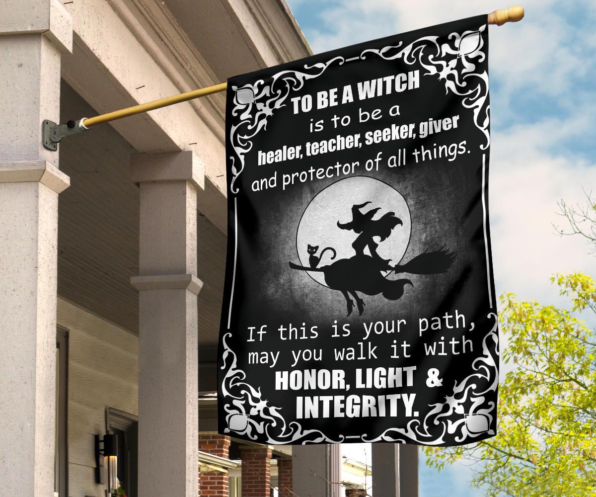 Be a Witch Flag Halloween Garden Flag-MoonChildWorld
