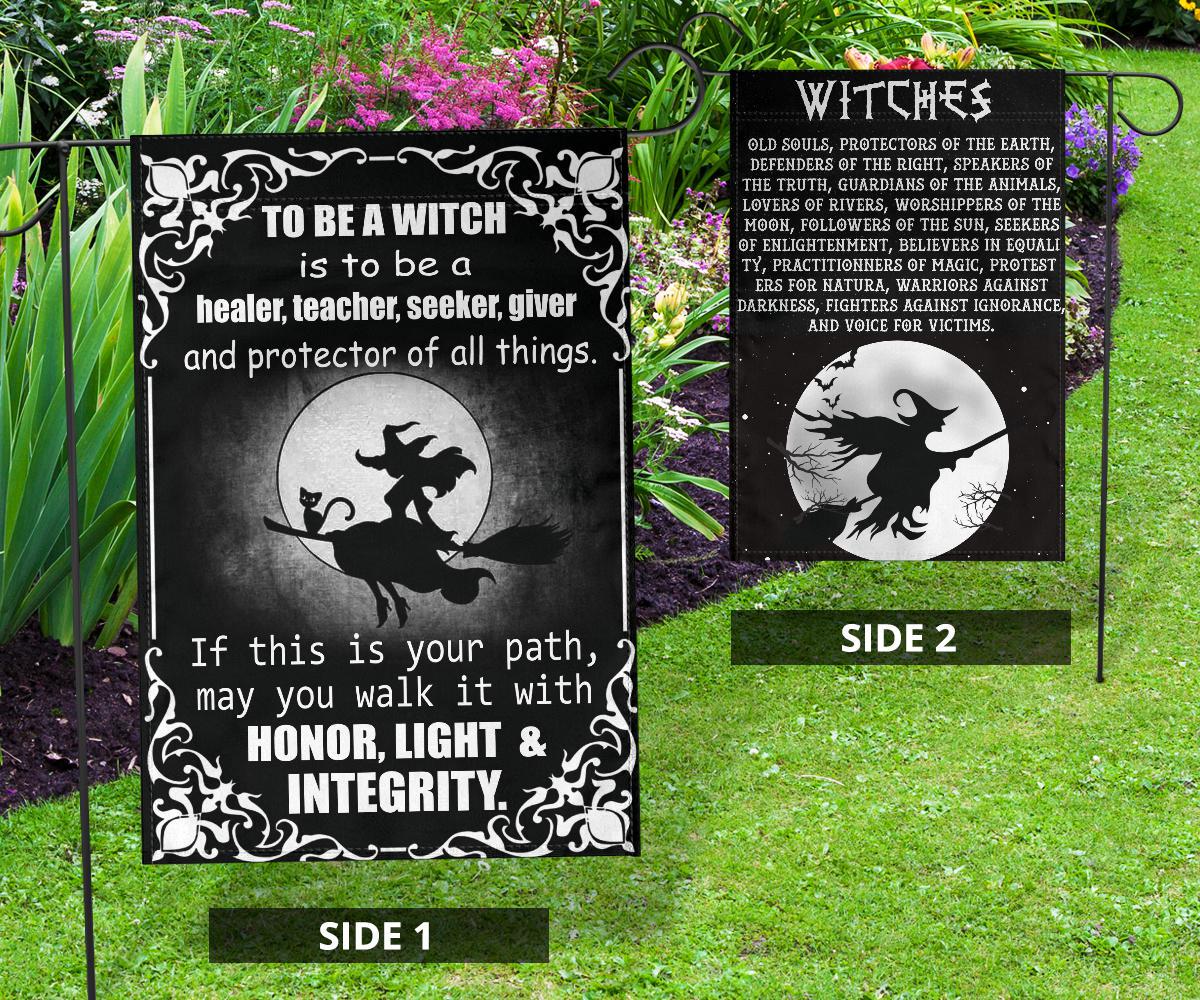 Be a Witch Flag Halloween Garden Flag-MoonChildWorld
