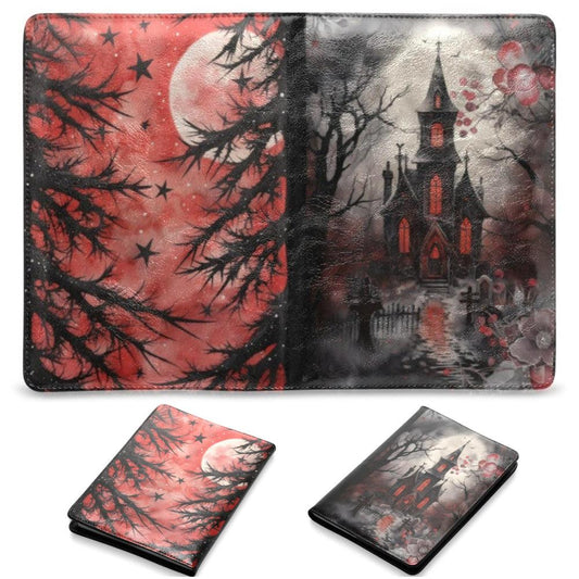 Dark Gothic Christmas Leather Notebook A5