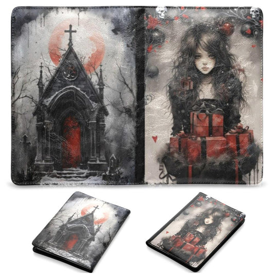 Dark Witch Christmas Gothic Leather Notebook A5