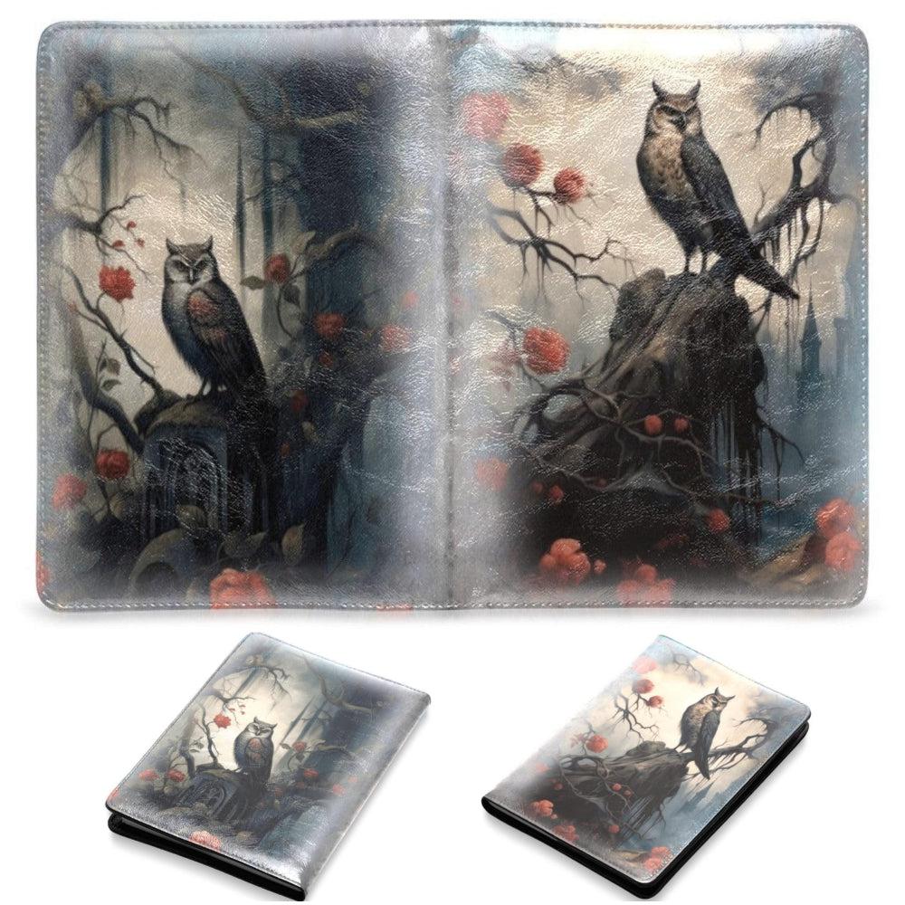 Gothic witch owl Leather Notebook A5-MoonChildWorld