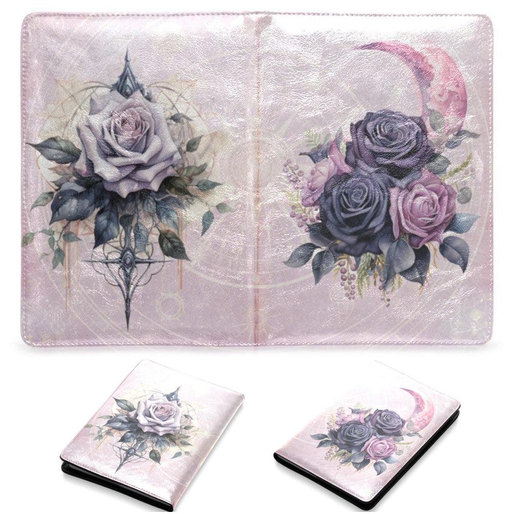 Roses crescent moon Leather Notebook A5-MoonChildWorld