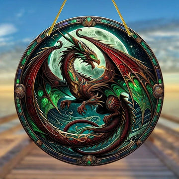 Beautiful Flying Dragon Window Hanging Spirit Dragon Suncatcher Acrylic Sign-MoonChildWorld