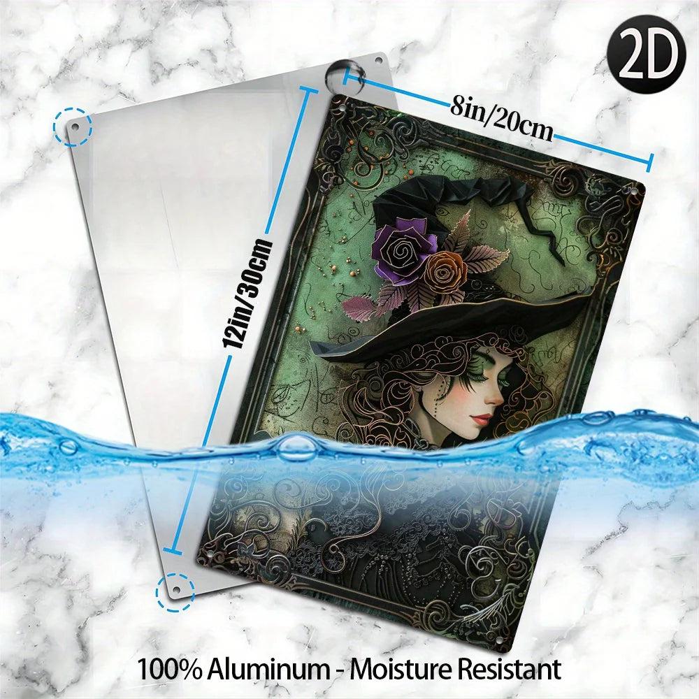 Beautiful Witch Metal Sign Witchy Wall Decor-MoonChildWorld